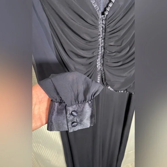 Patra 16 Dark Purple Women Long Sleeve Formal Maxi Dress - Picture 3 of 7